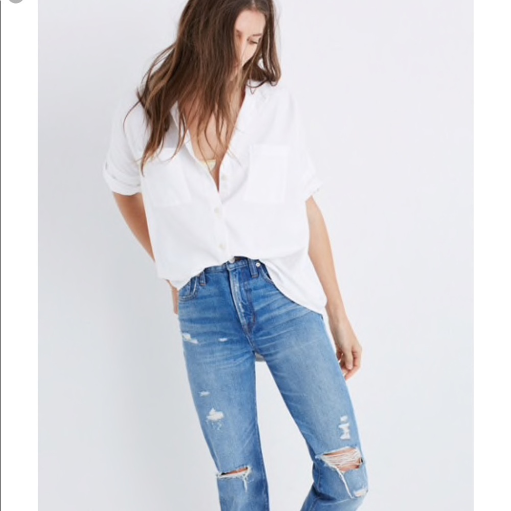 Madewell white cotton Courier shirt